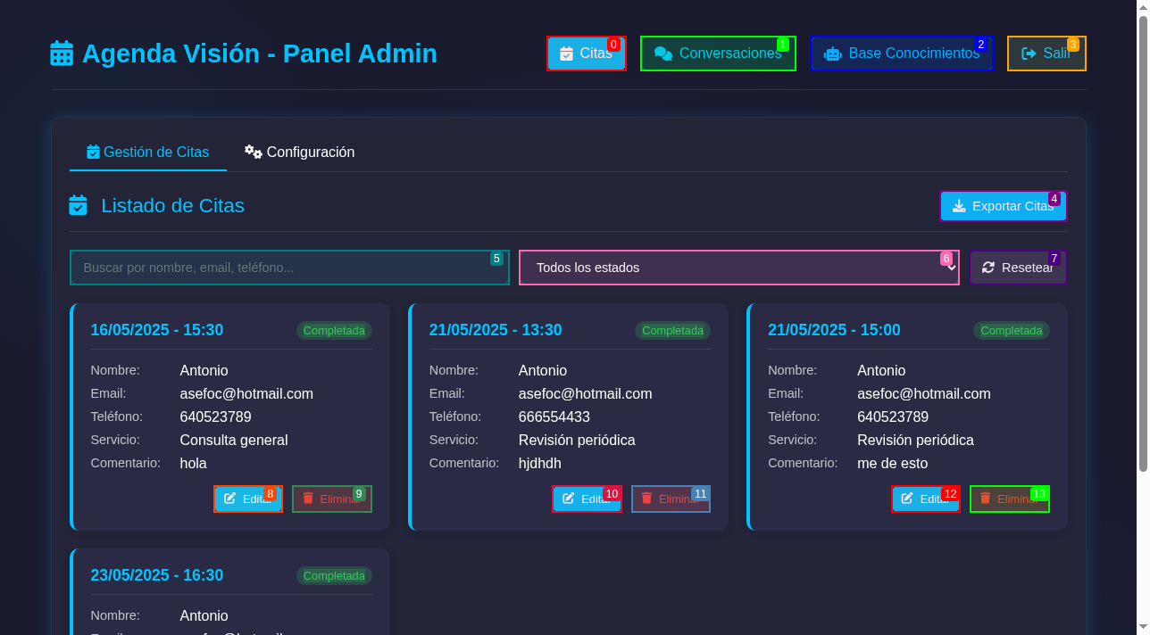 Visualizador de Citas