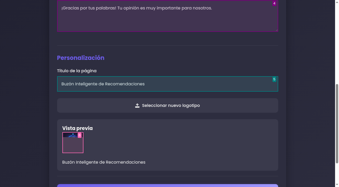 Configurar Recomendaciones