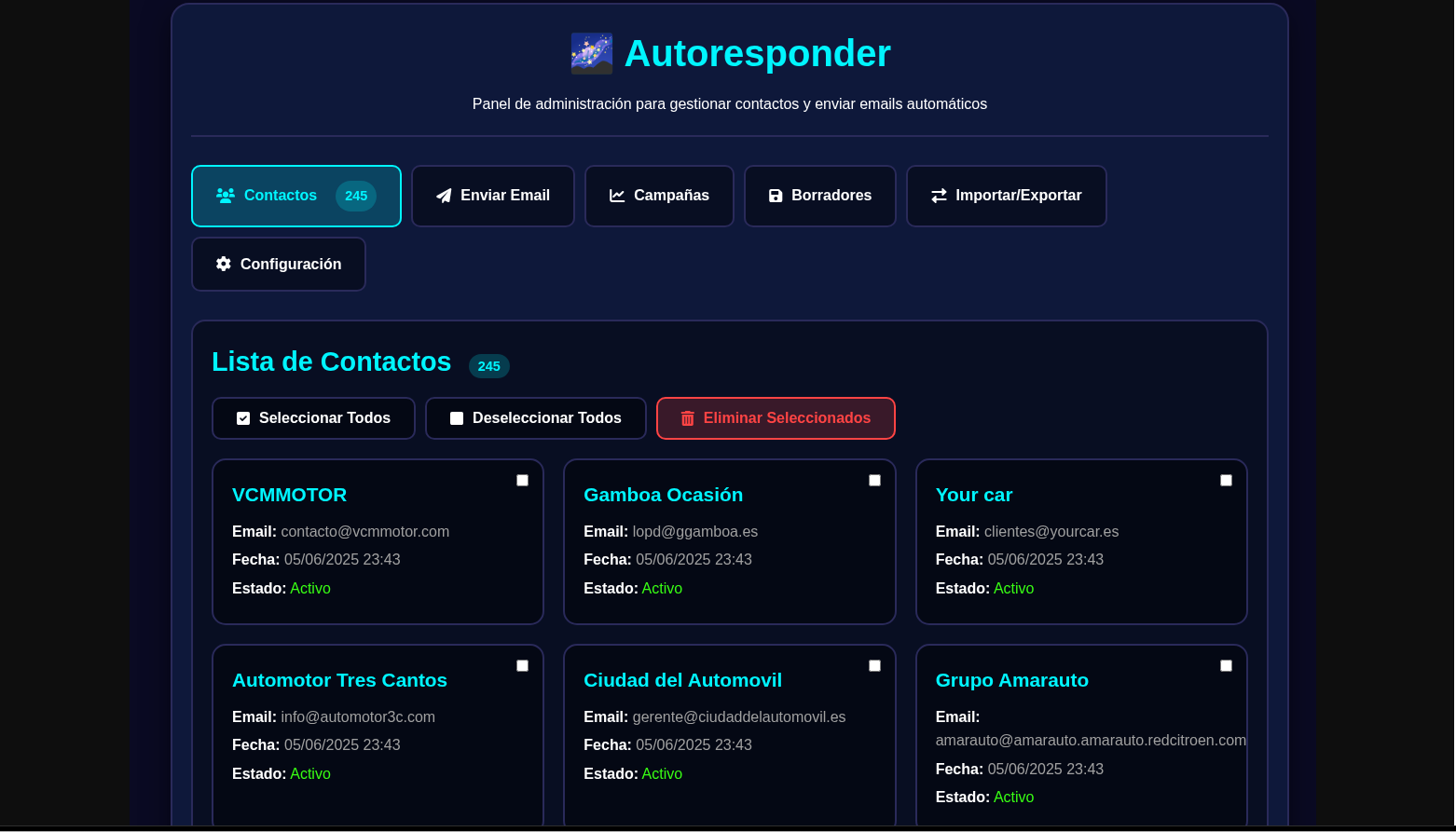 Autoresponder de Correos